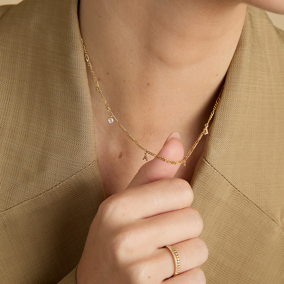 Motif Charms - Heart White Topaz Charm 9k Gold - Welding Charm - Astrid & Miyu