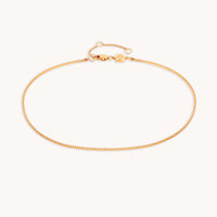 Essential Box Chain Anklet in Gold-Astrid & Miyu