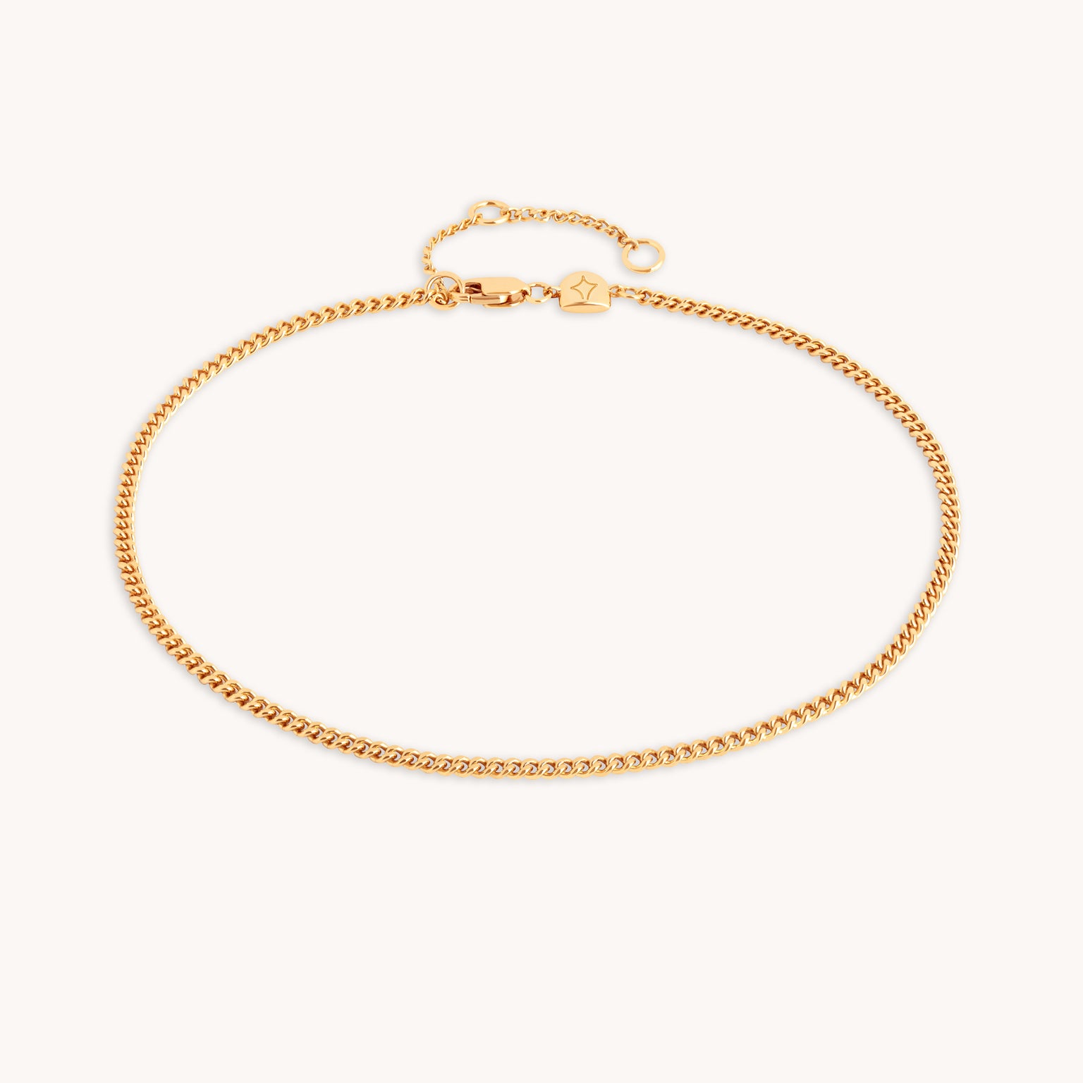 Essential Curb Chain Anklet in Gold-Astrid & Miyu