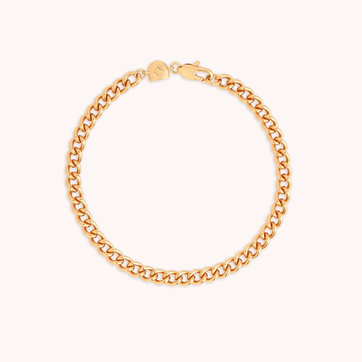 Bold Essential Curb Chain Bracelet in Gold-Astrid & Miyu