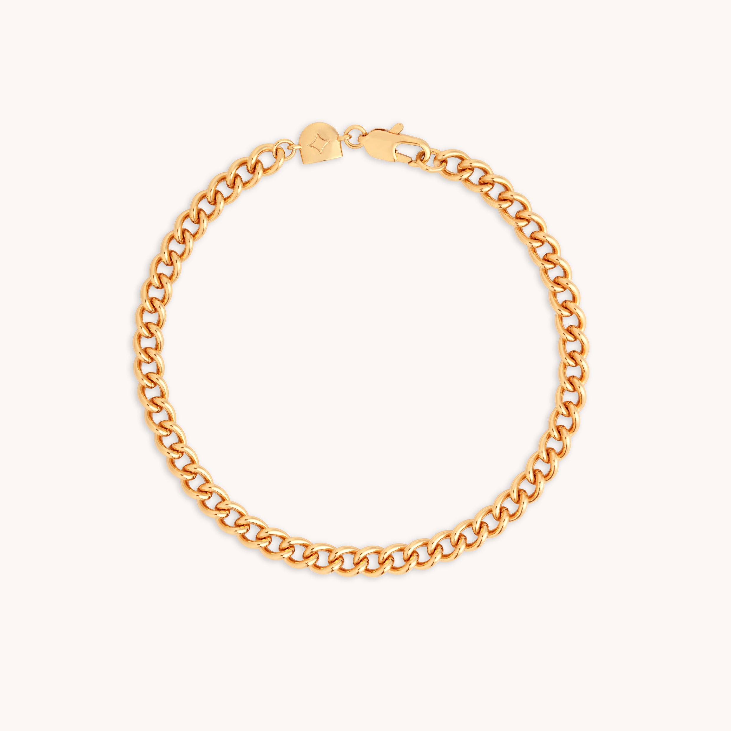 Bold Essential Curb Chain Bracelet in Gold-Astrid & Miyu