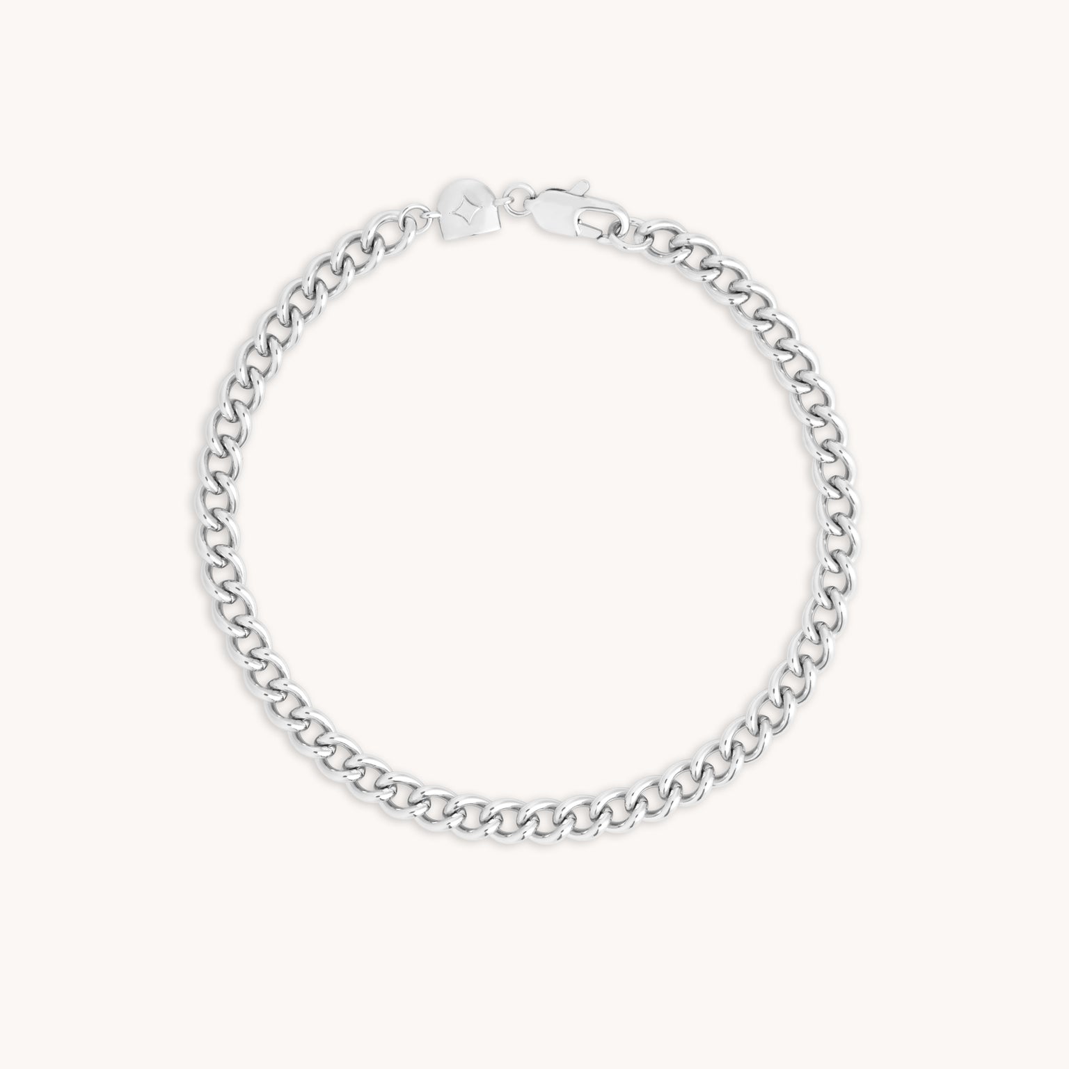 Bold Essential Curb Chain Bracelet in Silver-Astrid & Miyu
