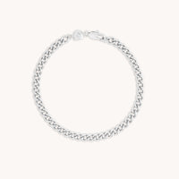 Bold Essential Curb Chain Bracelet in Silver-Astrid & Miyu