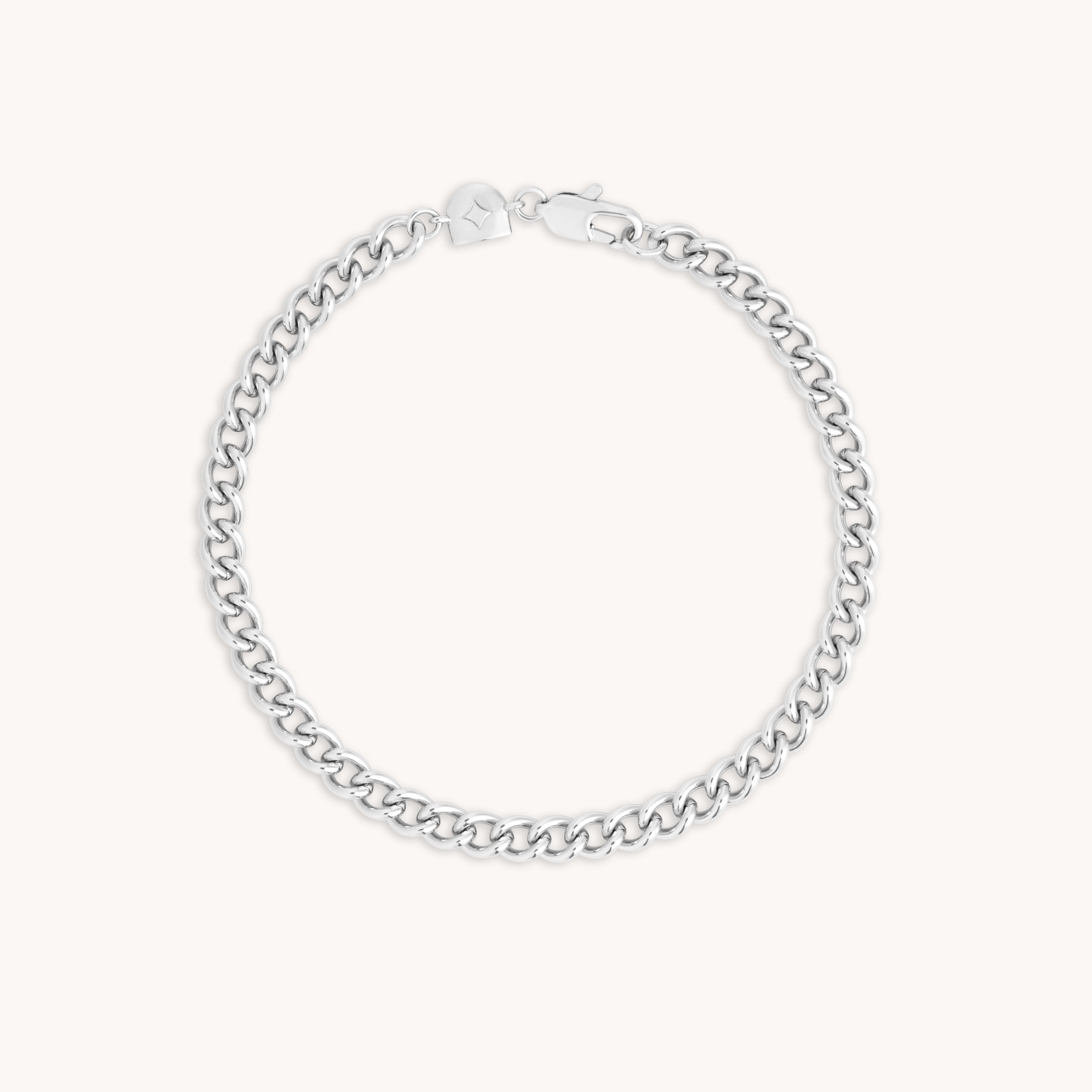 Bold Essential Curb Chain Bracelet in Silver-Astrid & Miyu