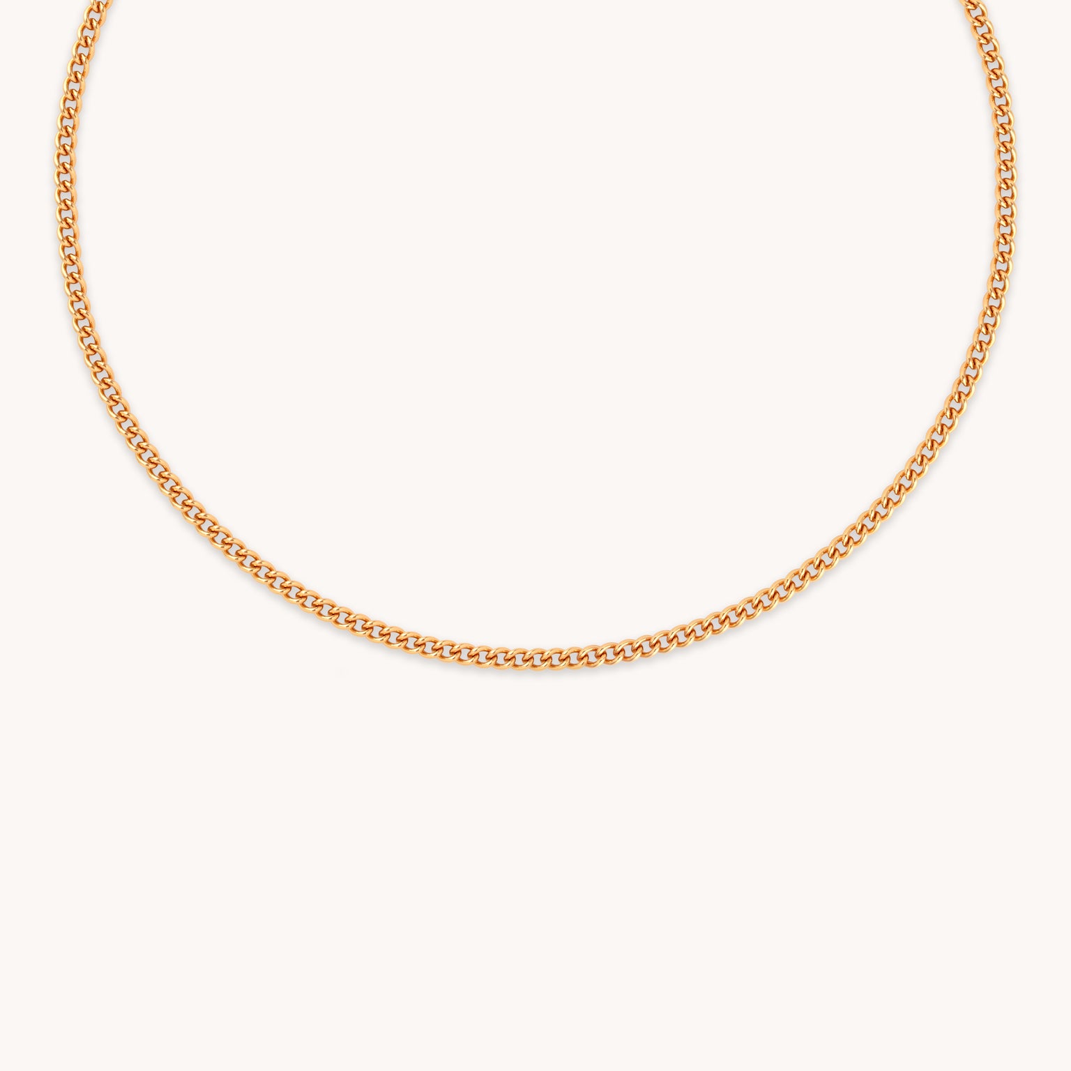 Bold Essential Curb Chain Necklace in Gold-Astrid & Miyu