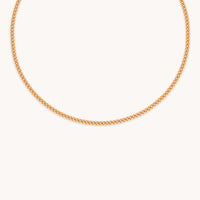 Bold Essential Curb Chain Necklace in Gold-Astrid & Miyu