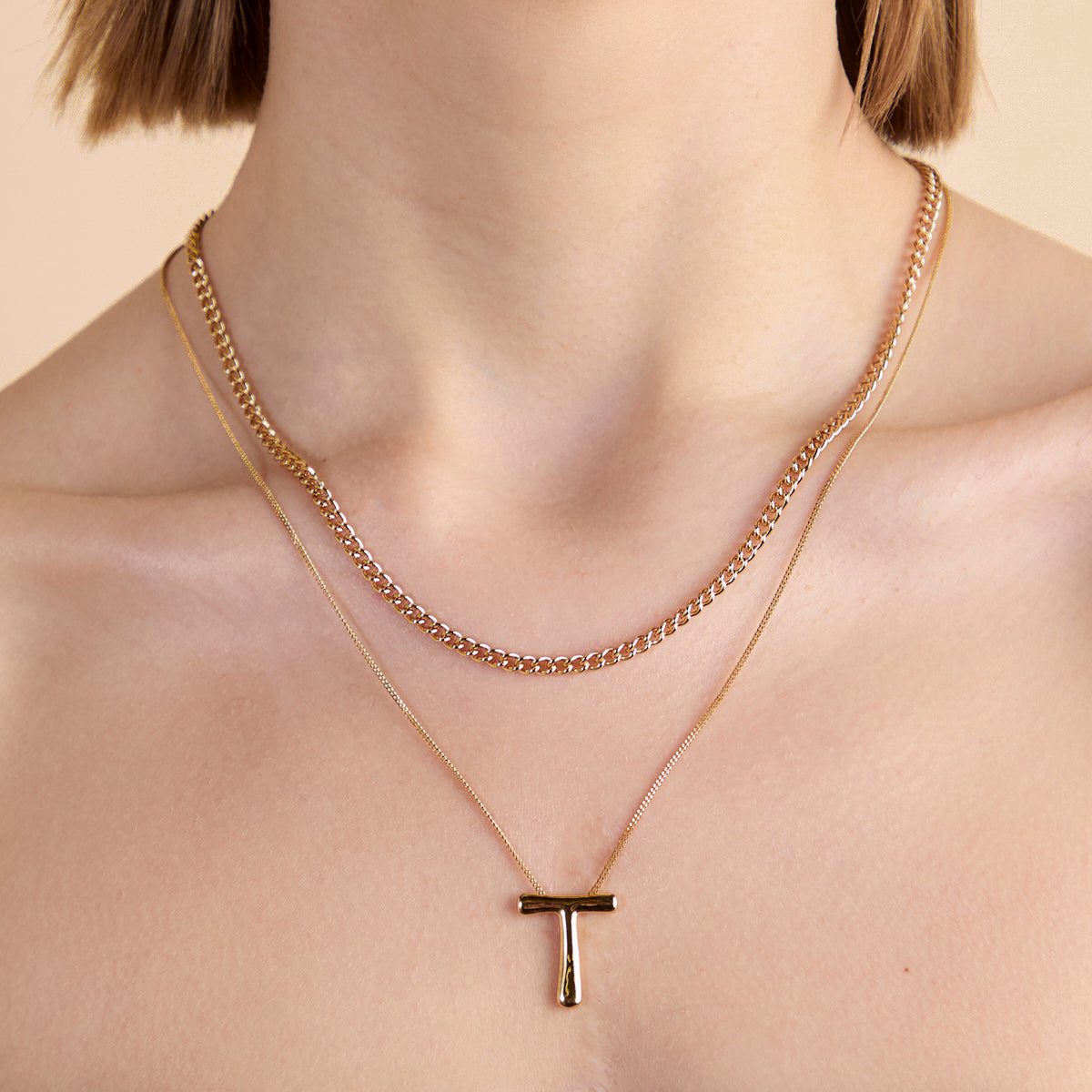 Bold Essential Curb Chain Necklace in Gold-Astrid & Miyu