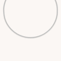 Bold Essential Curb Chain Necklace in Silver-Astrid & Miyu