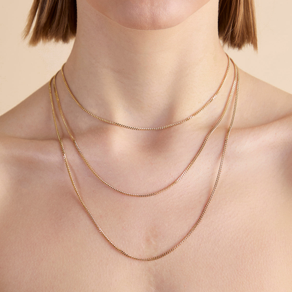 Essential Curb Chain Necklace in Gold-Astrid & Miyu