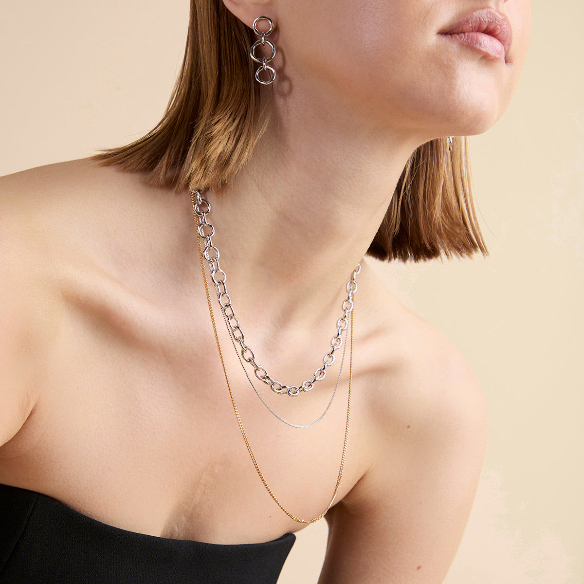 Essential Curb Chain Necklace in Gold-Astrid & Miyu