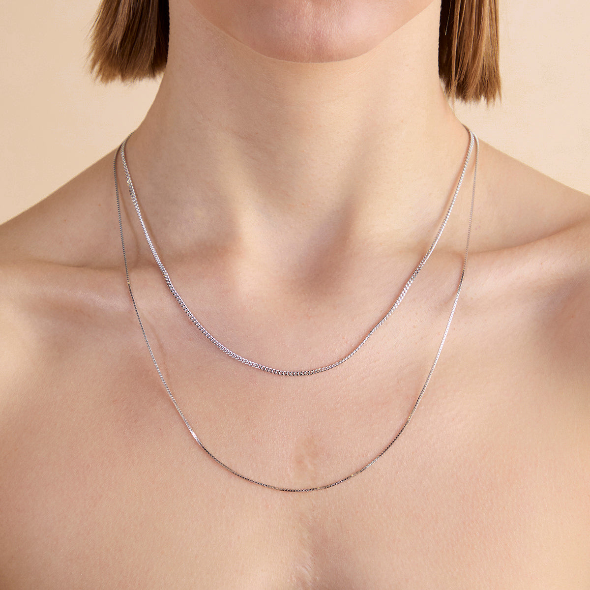 Essential Curb Chain Necklace in Silver-Astrid & Miyu