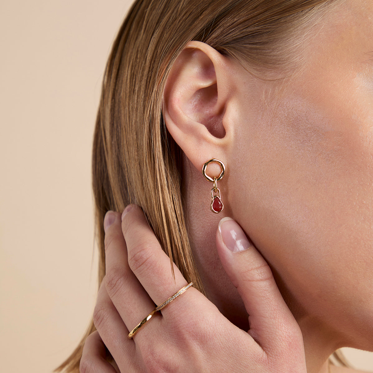 Crystal Stacking Ring in Gold-Astrid & Miyu