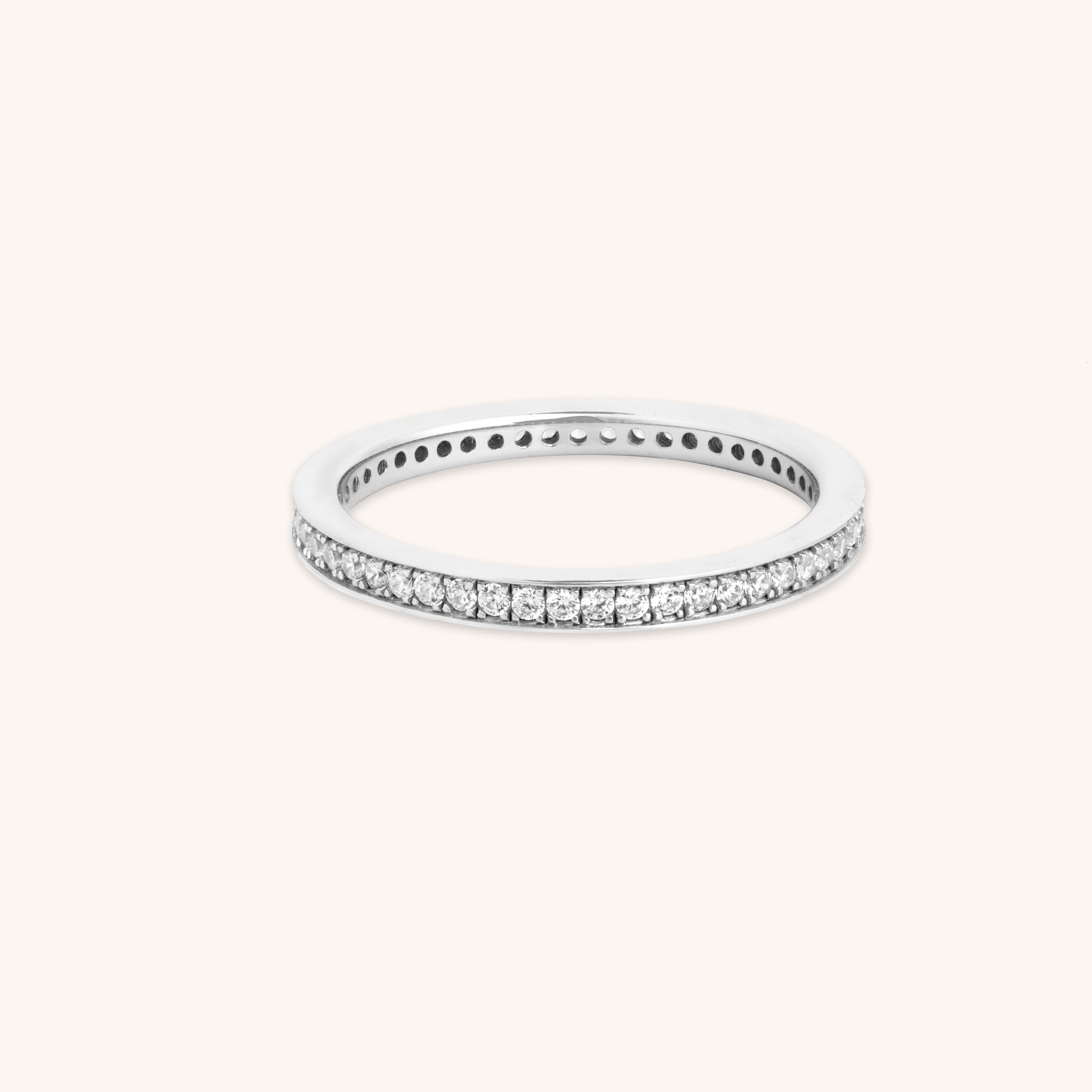 Crystal Stacking Ring in Silver-Astrid & Miyu