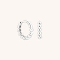 Earrings - Heart Huggies in Solid White Gold - Huggies - Astrid & Miyu