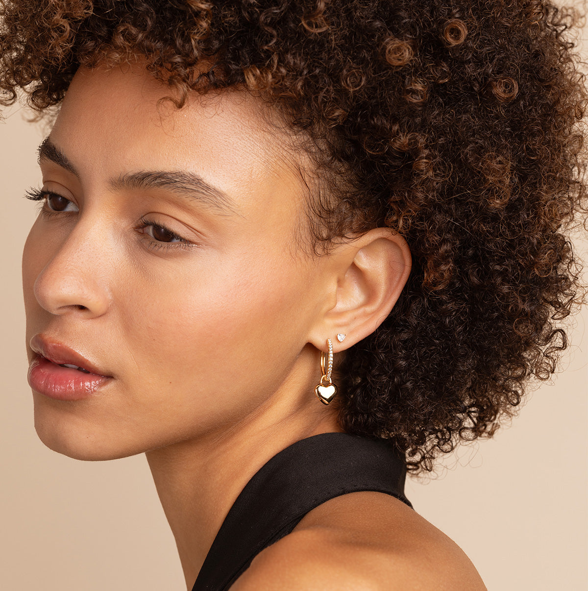 18k Gold Plated Jewellery - Love Heart Talisman Charm in Gold - Talisman Charm - Astrid & Miyu