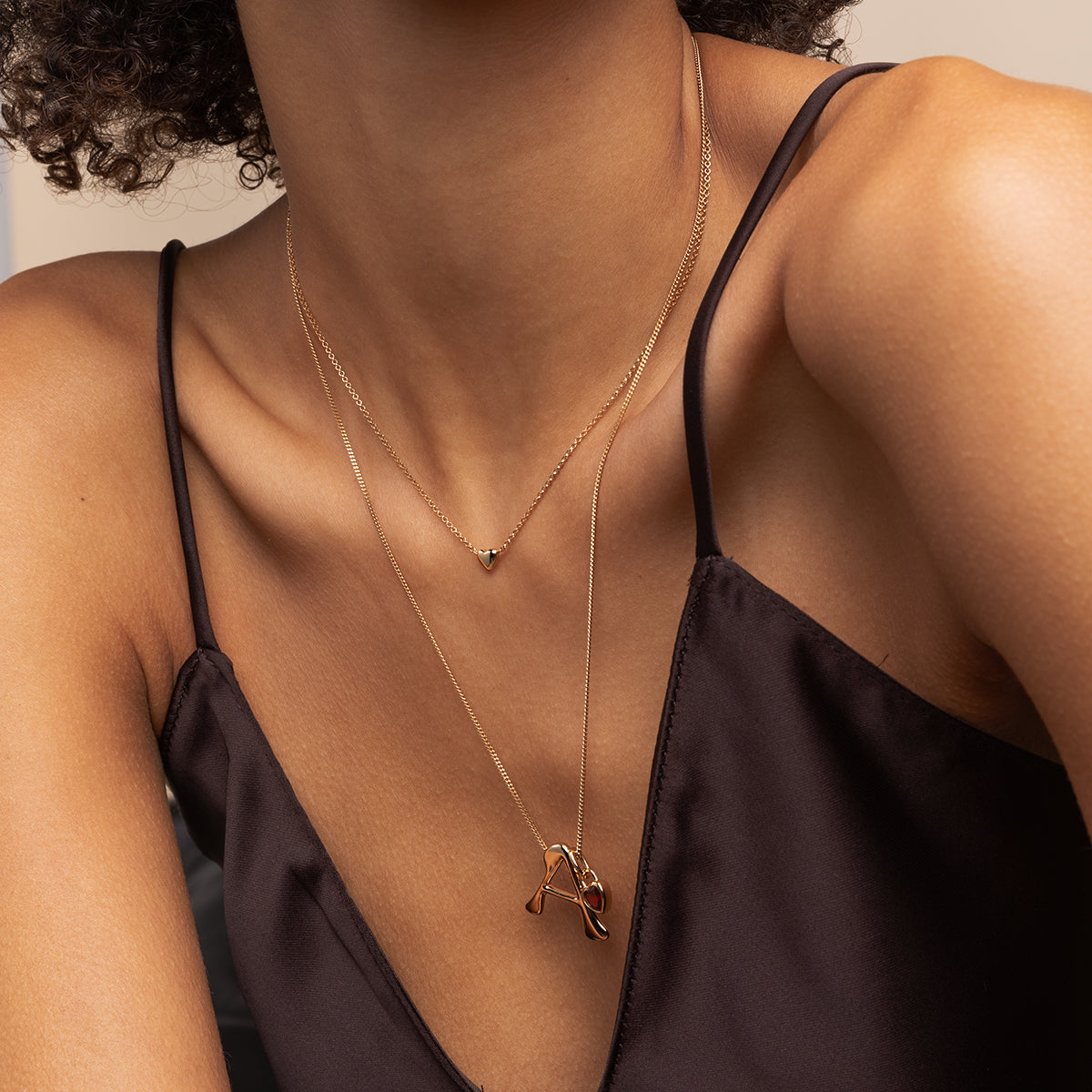 18k Gold Plated Jewellery - Red Heart Talisman Charm in Gold - Talisman Charm - Astrid & Miyu