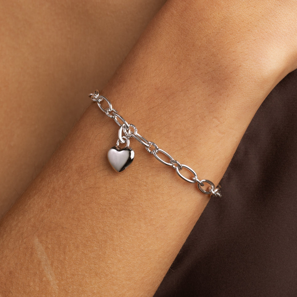 Heart Jewellery - Love Heart Talisman Charm in Silver - Talisman Charm - Astrid & Miyu