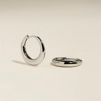 Dome Medium Hoops in Silver-Astrid & Miyu