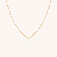 18k Gold Plated Jewellery - Love Heart Charm Necklace in Gold - Charm Necklaces - Astrid & Miyu