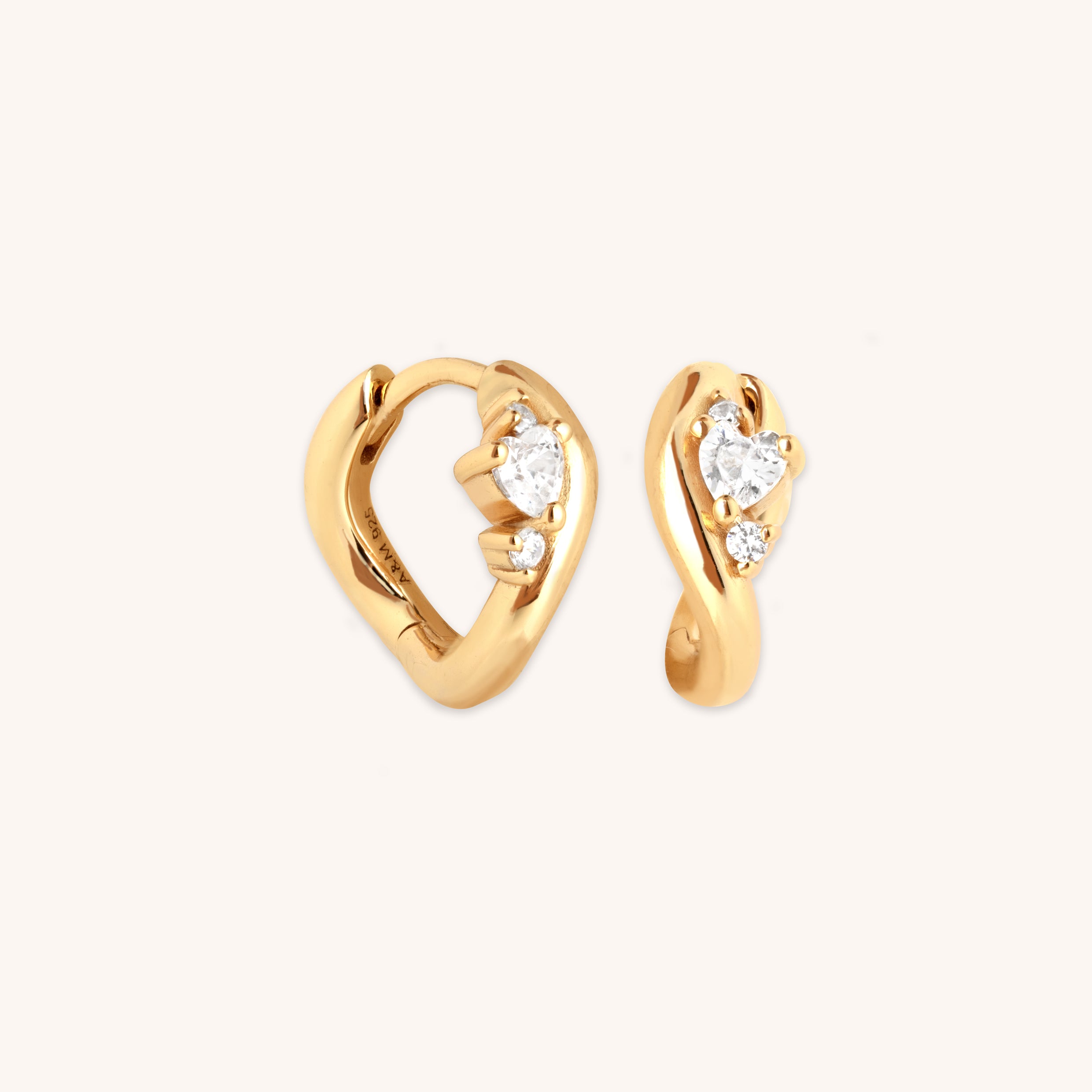 Hidden Heart Molten Huggies in Gold-Astrid & Miyu