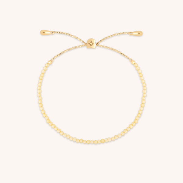 Citrine November Beaded Bracelet in Solid Gold-Astrid & Miyu
