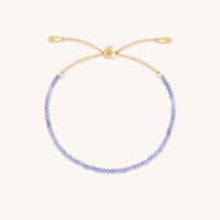 Tanzanite December Beaded Bracelet in Solid Gold-Astrid & Miyu