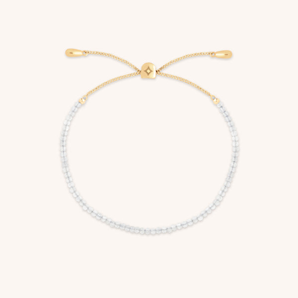 Topaz April Beaded Bracelet in Solid Gold-Astrid & Miyu