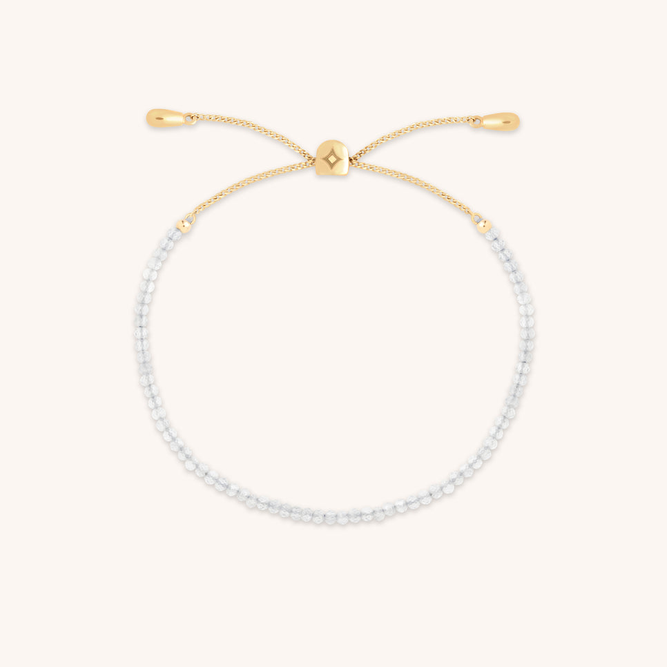 Topaz April Beaded Bracelet in Solid Gold-Astrid & Miyu