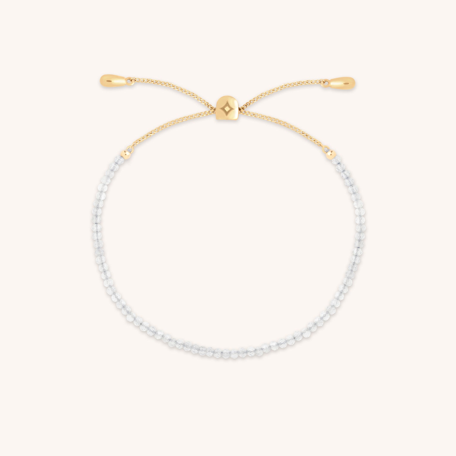 Topaz April Beaded Bracelet in Solid Gold-Astrid & Miyu