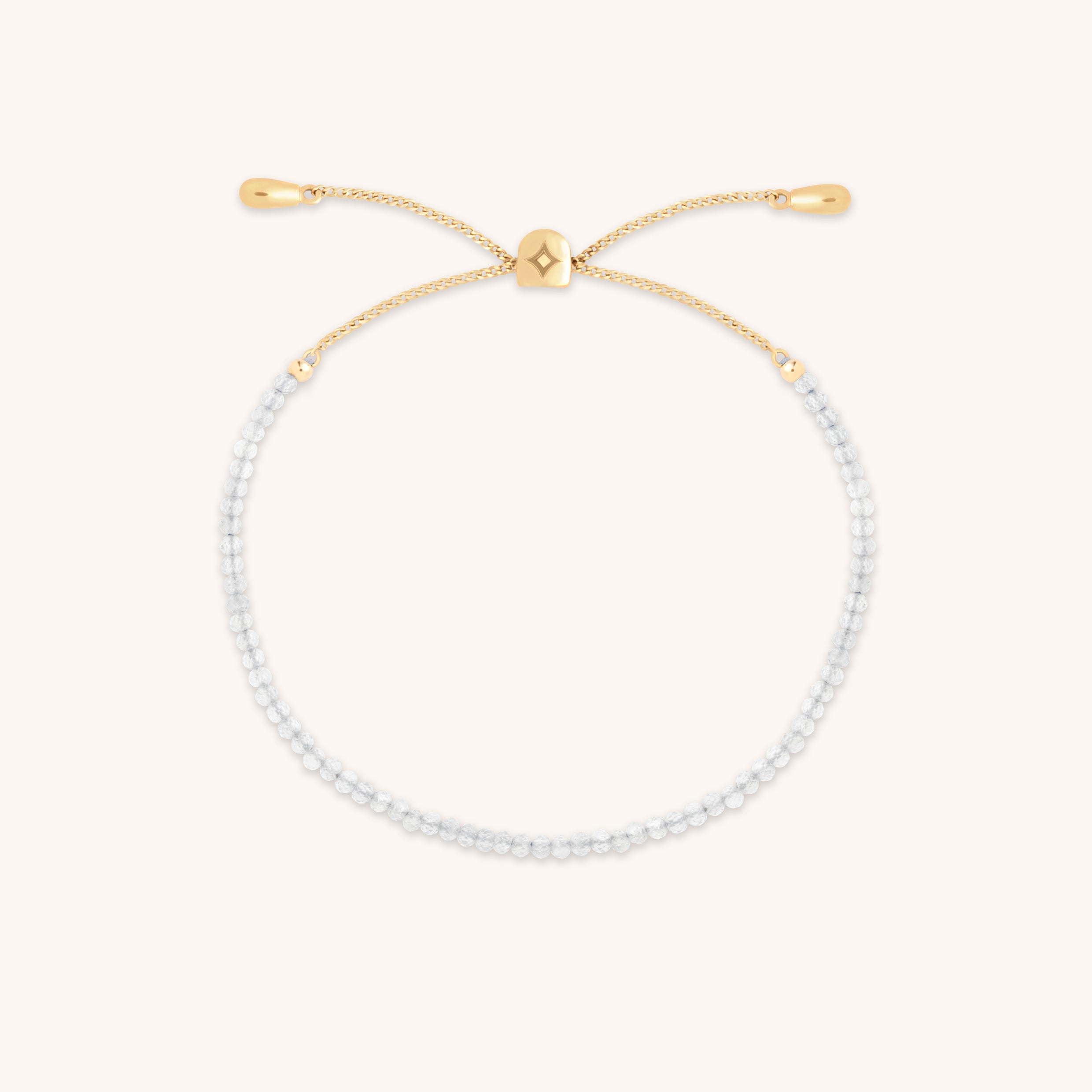 Topaz April Beaded Bracelet in Solid Gold-Astrid & Miyu