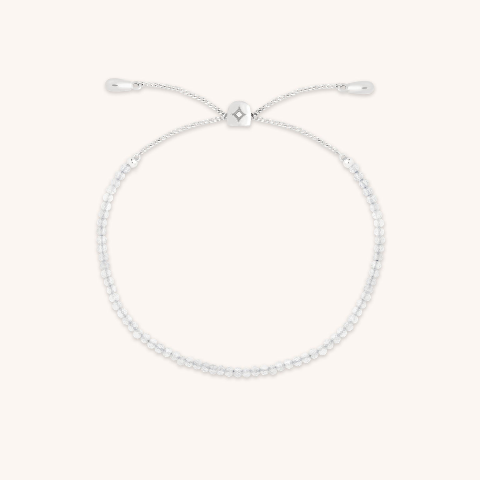 Topaz April Beaded Bracelet in Solid White Gold-Astrid & Miyu