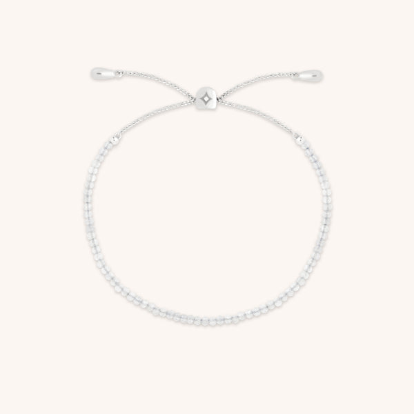 Topaz April Beaded Bracelet in Solid White Gold-Astrid & Miyu