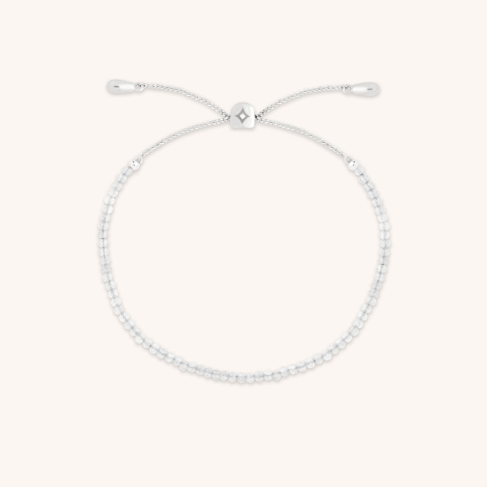 Topaz April Beaded Bracelet in Solid White Gold-Astrid & Miyu