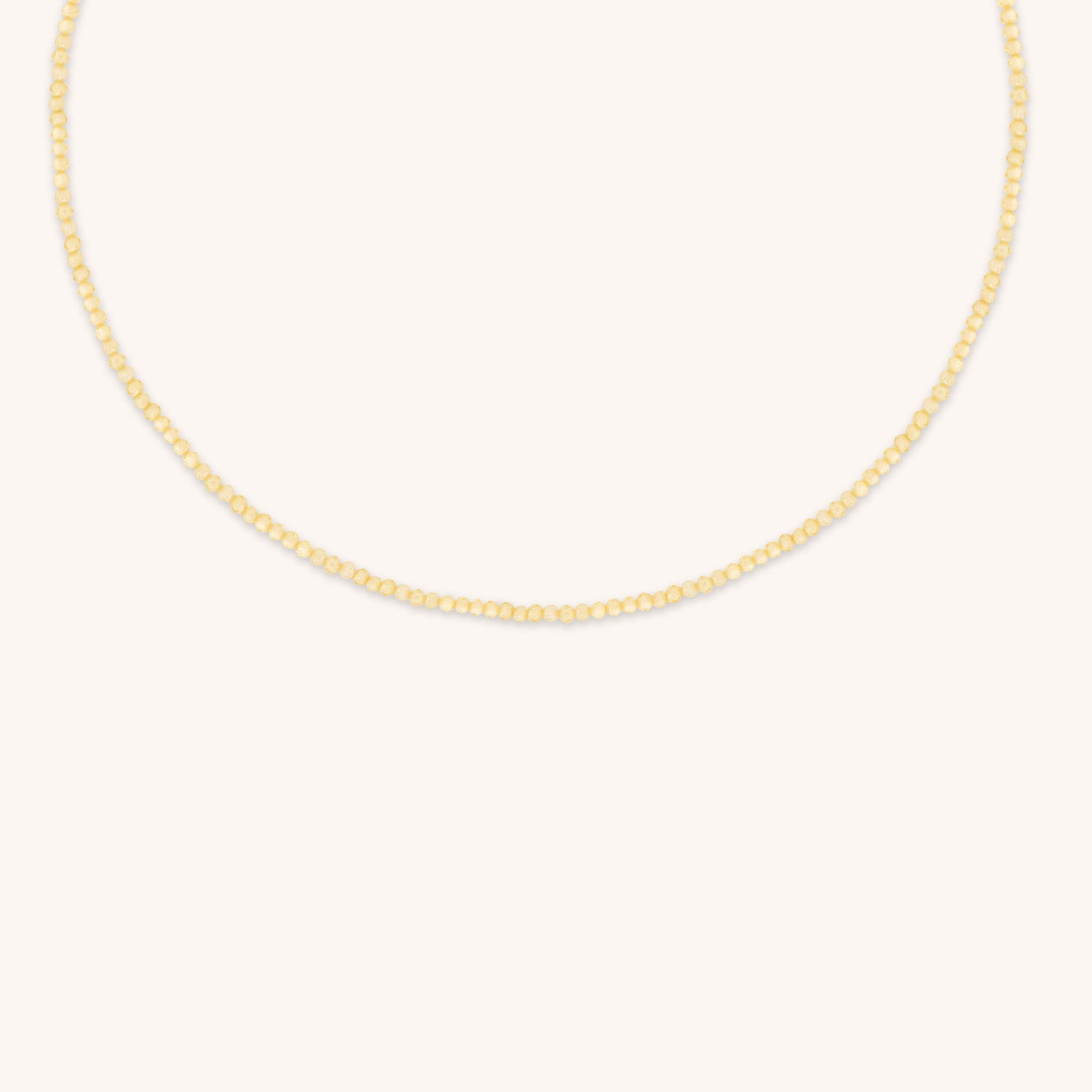 Citrine November Beaded Necklace in Solid Gold-Astrid & Miyu