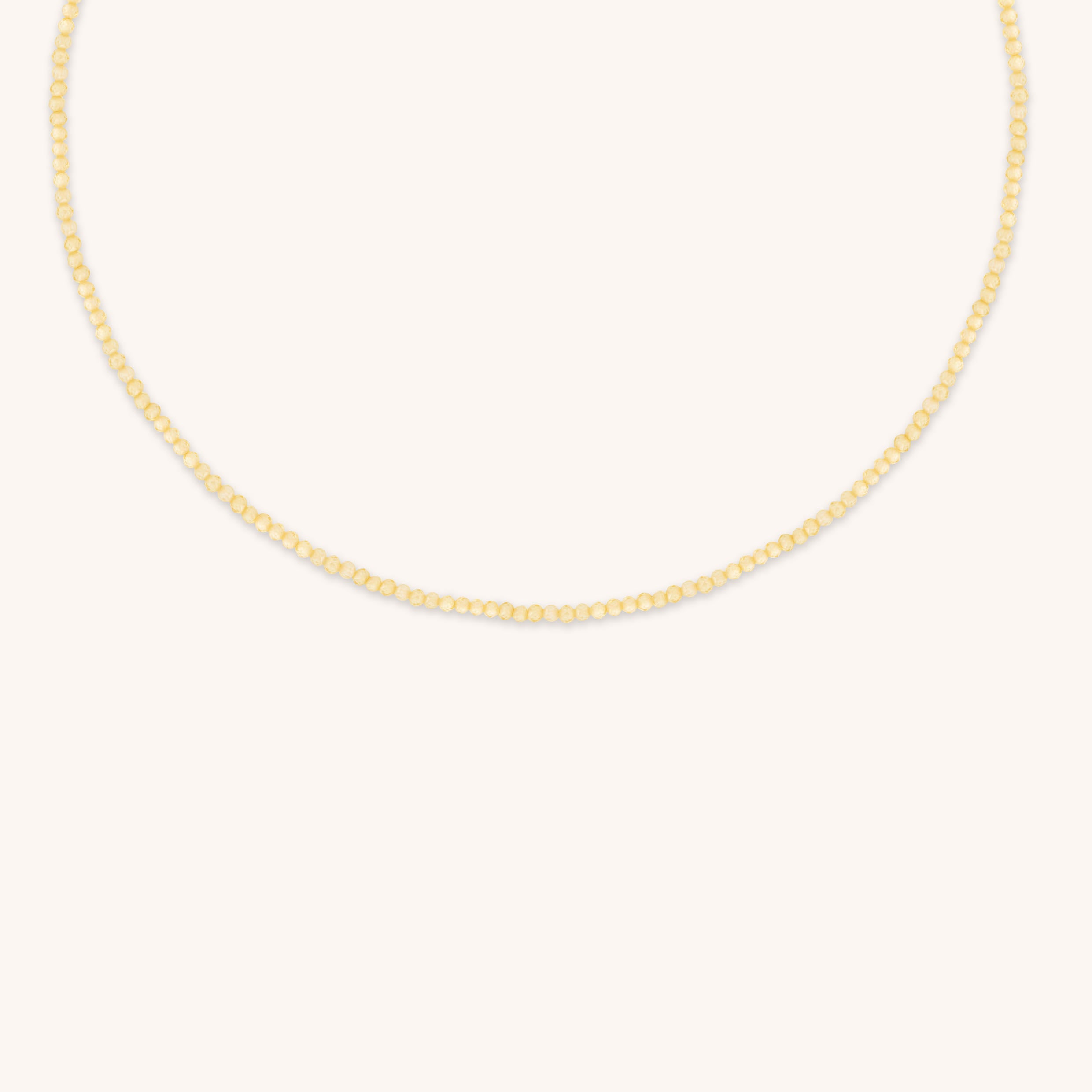 Citrine November Beaded Necklace in Solid Gold-Astrid & Miyu
