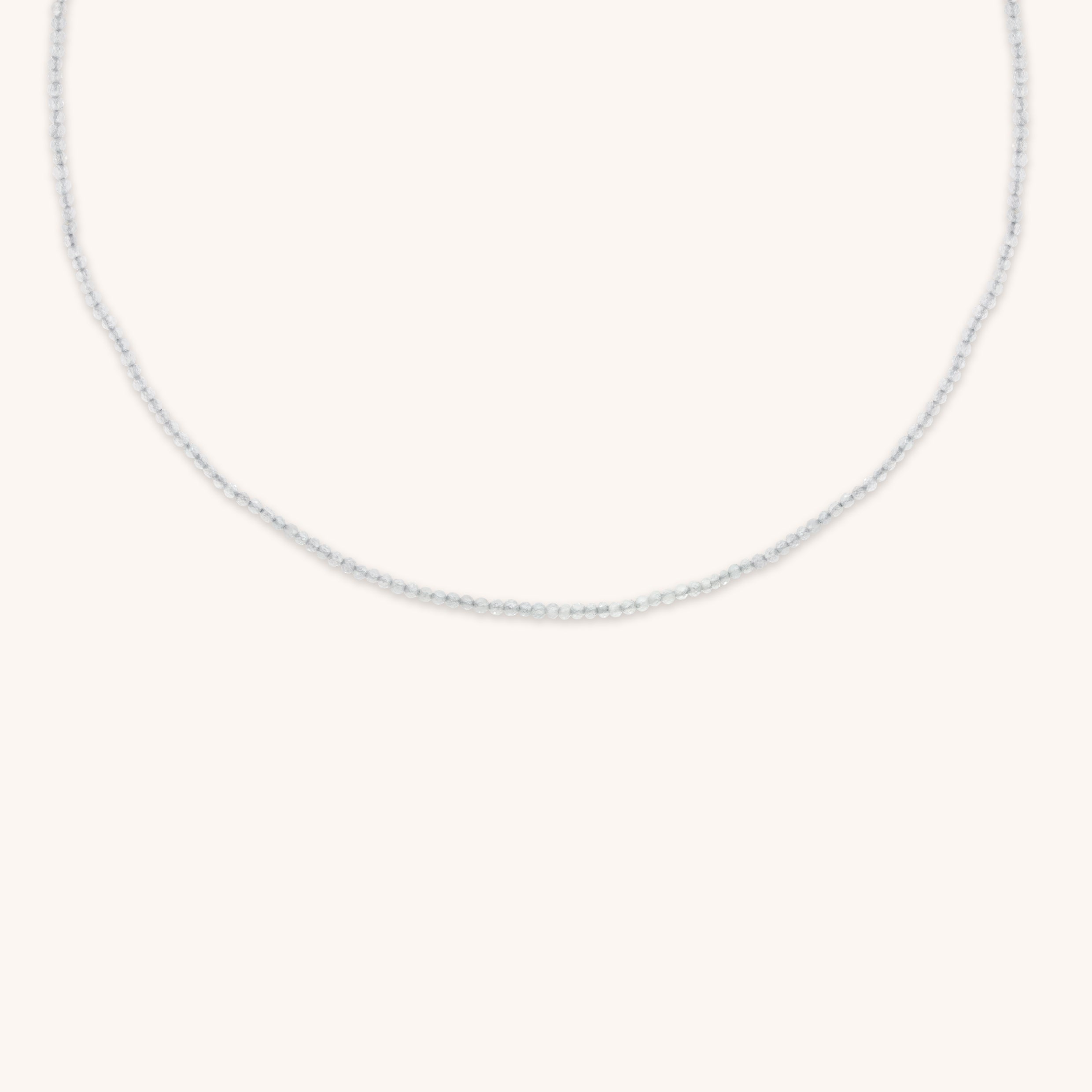 Topaz April Beaded Necklace in Solid Gold-Astrid & Miyu