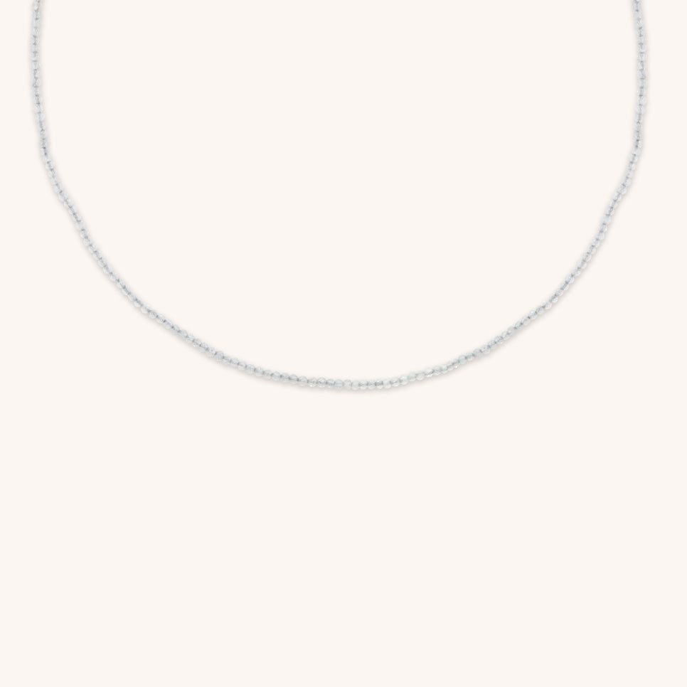 Topaz April Beaded Necklace in Solid Gold-Astrid & Miyu