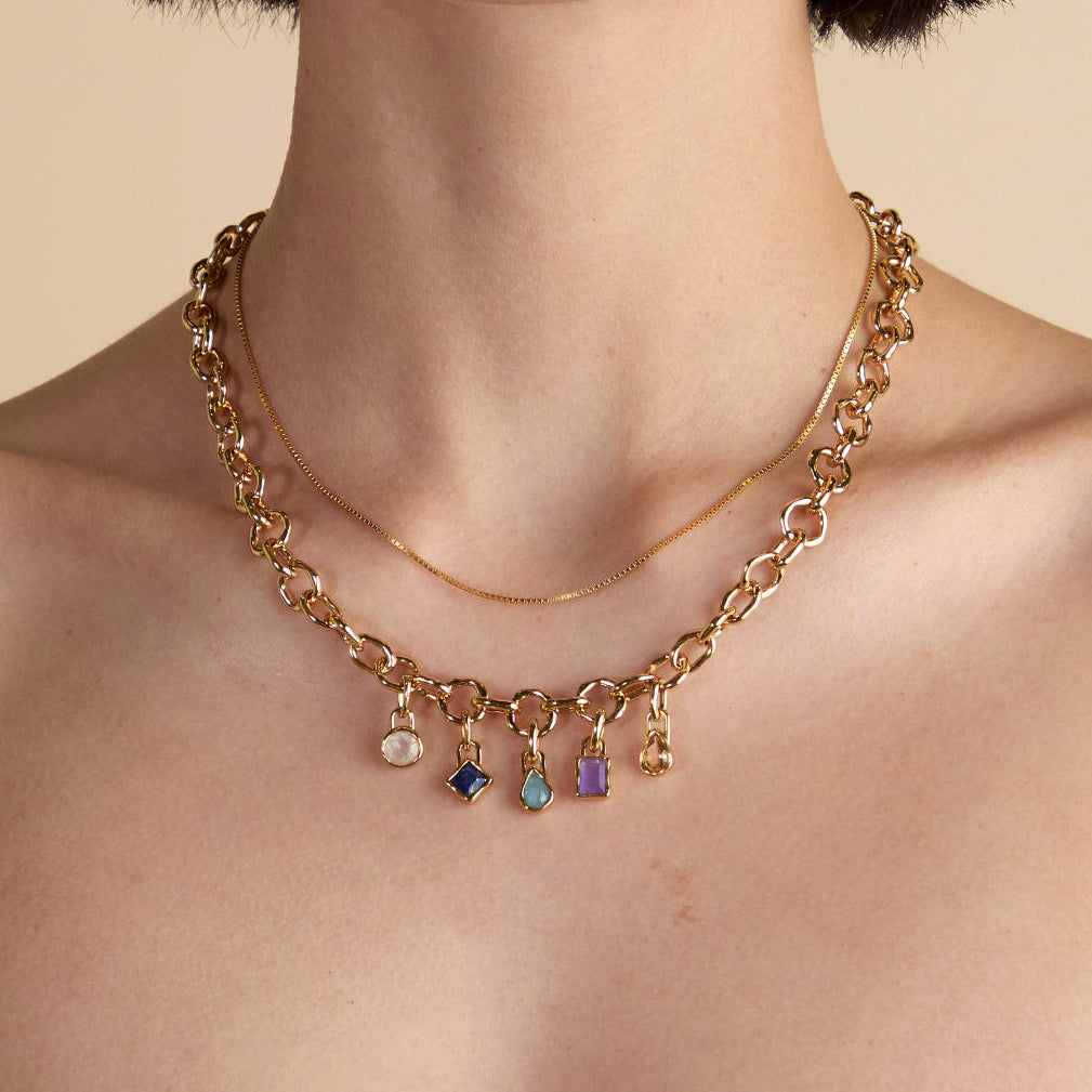 Kawa Stone December Clip Charm in Gold-Astrid & Miyu