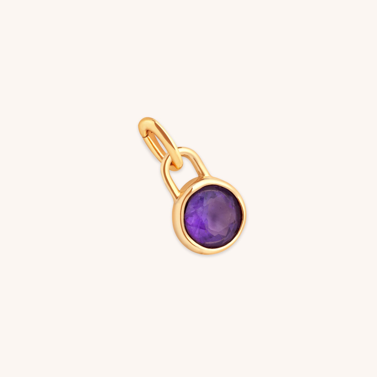 Amethyst February Clip Charm in Gold-Astrid & Miyu