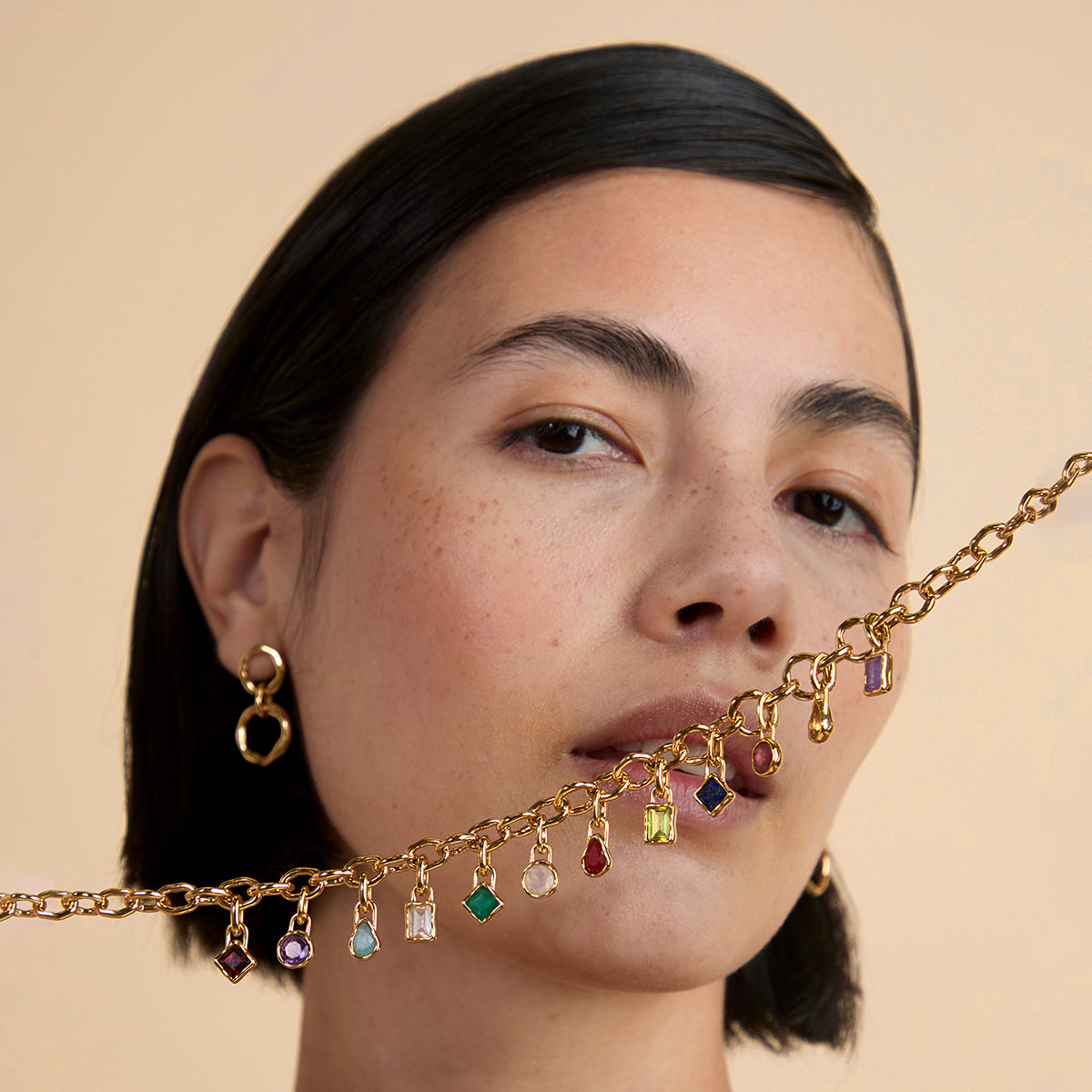 Amethyst February Clip Charm in Gold-Astrid & Miyu