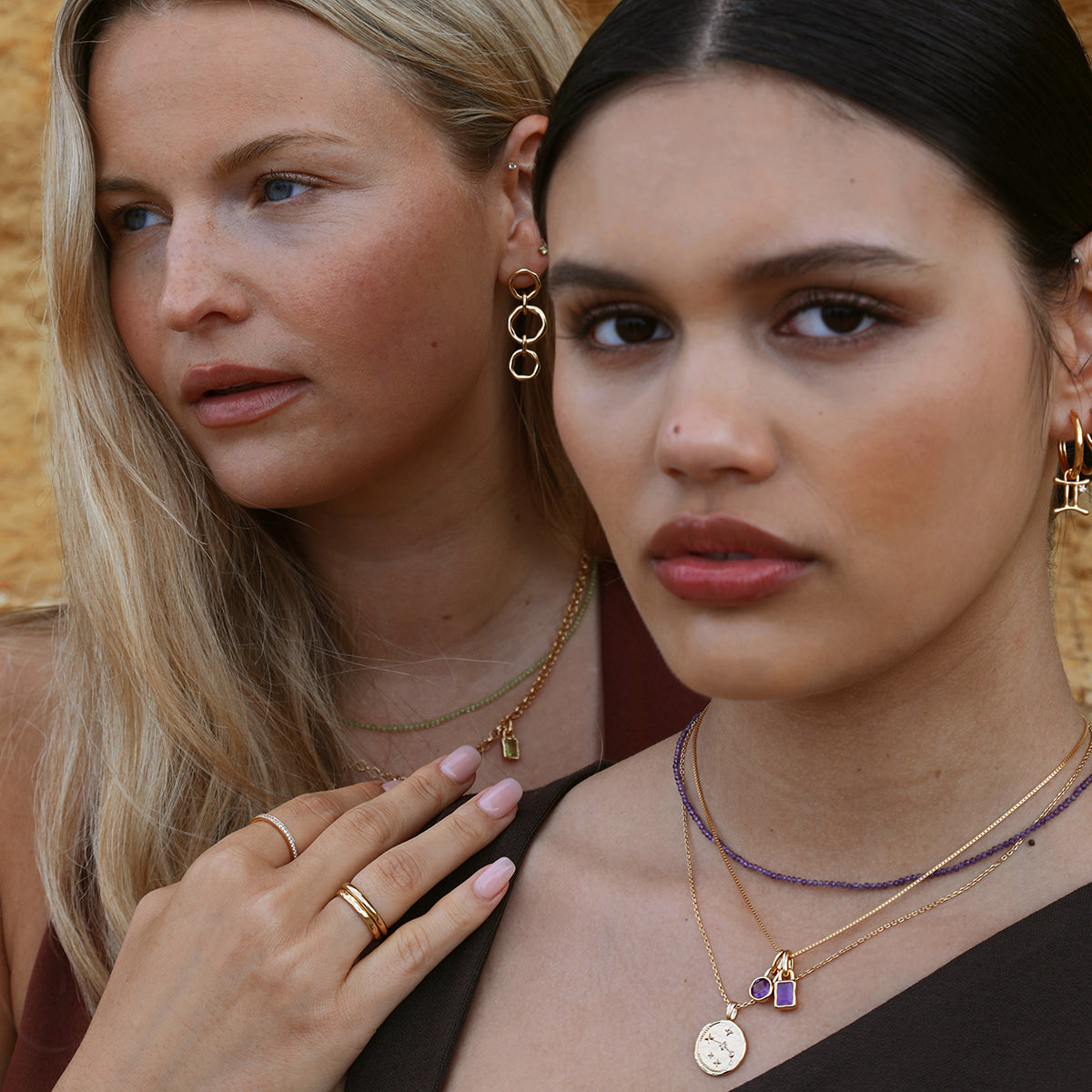 Amethyst February Clip Charm in Gold-Astrid & Miyu