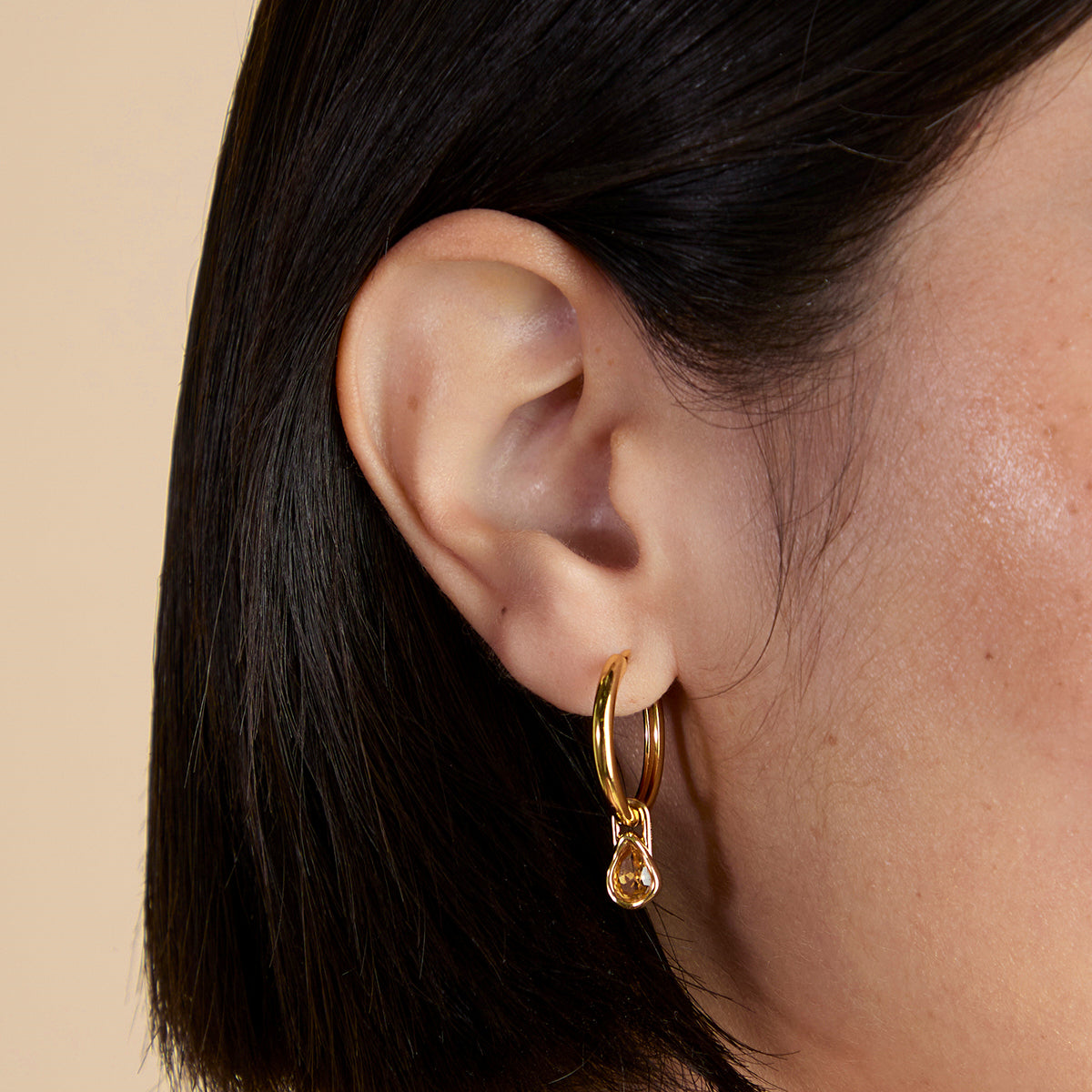 Citrine November Clip Charm in Gold-Astrid & Miyu