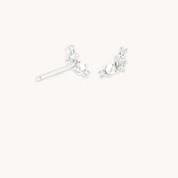 Lab Diamond & Pearl Cluster Studs-Astrid & Miyu