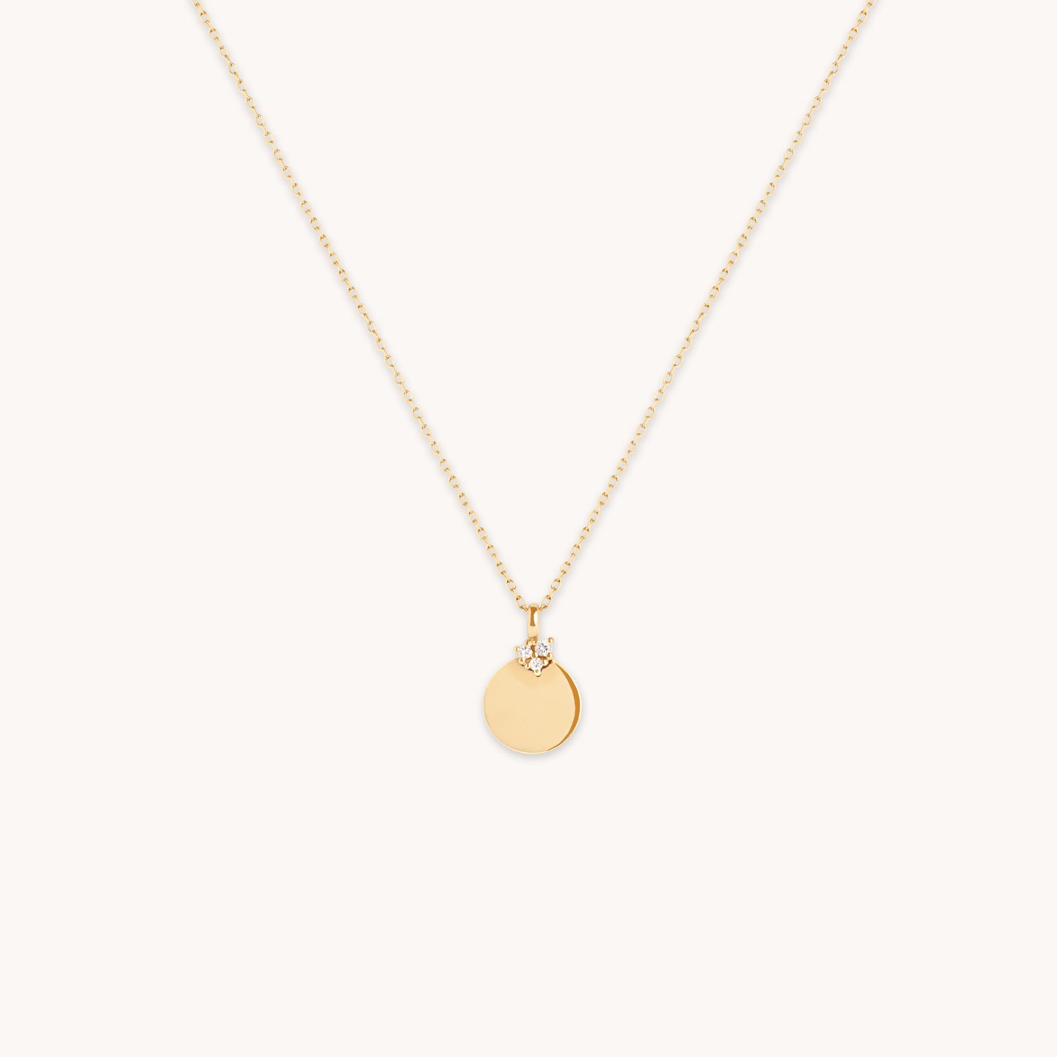 Lab Diamond Engravable Pendant Necklace-Astrid & Miyu