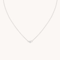 Lab Diamond & Pearl Cluster Necklace-Astrid & Miyu