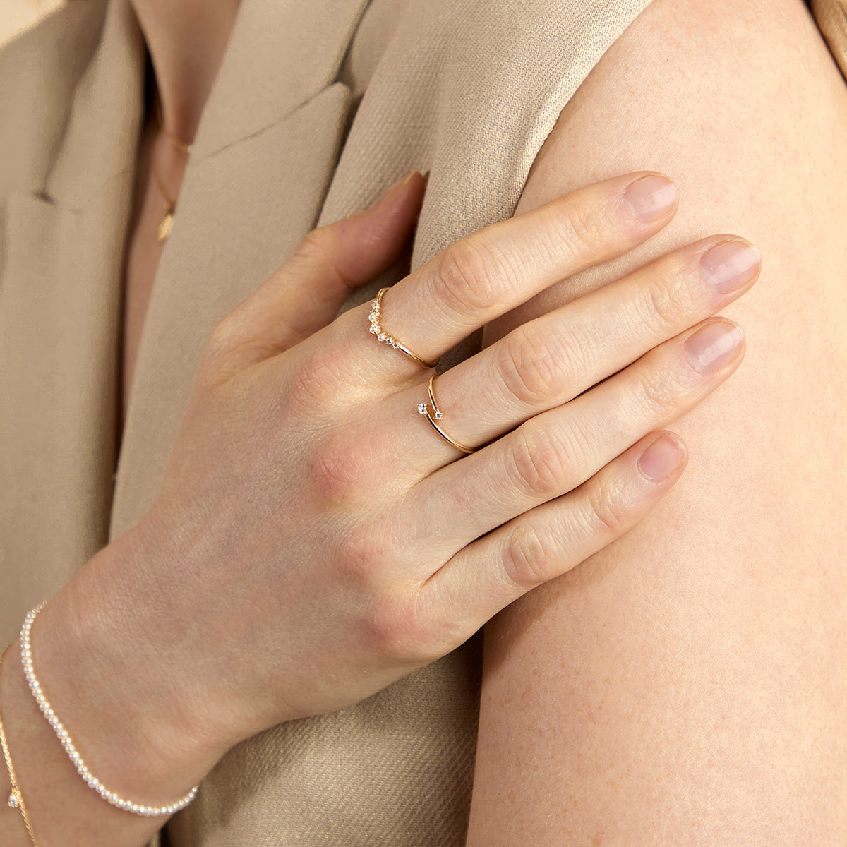 Lab Diamond & Pearl Ring-Astrid & Miyu