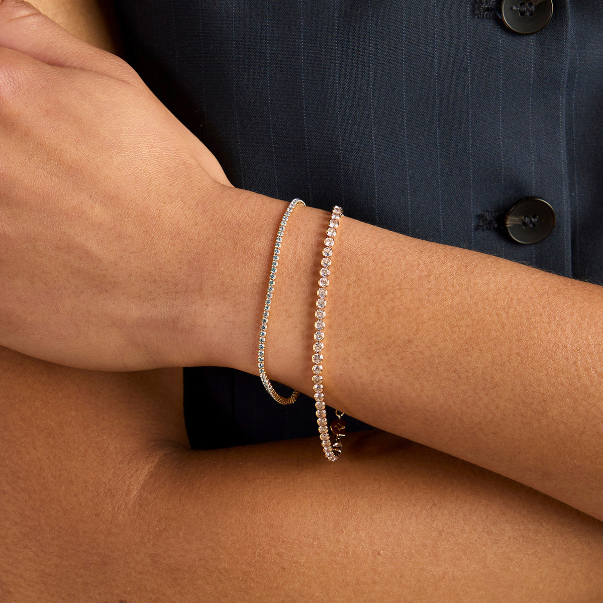 Blue Tennis Bracelet-Astrid & Miyu