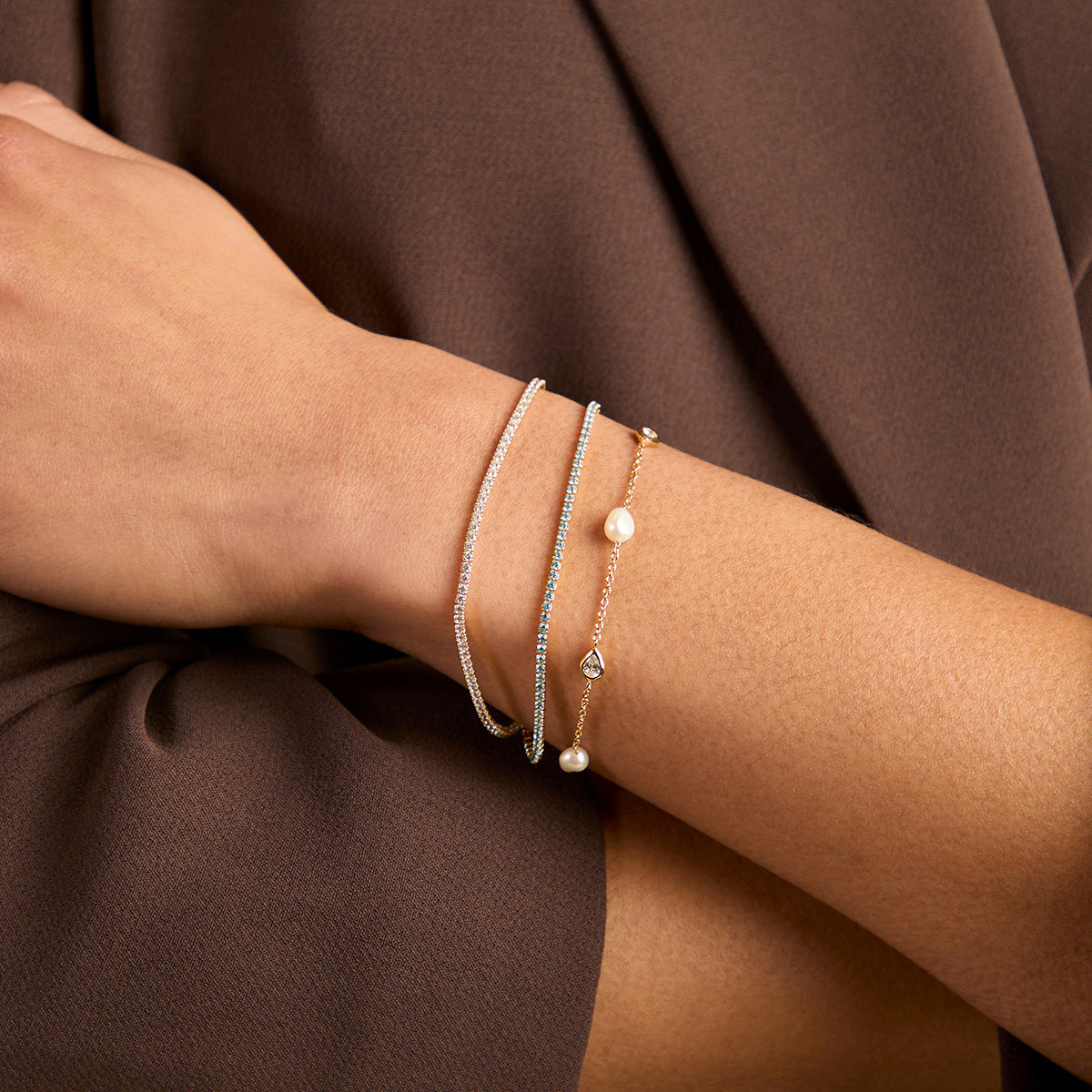 Blue Tennis Bracelet-Astrid & Miyu