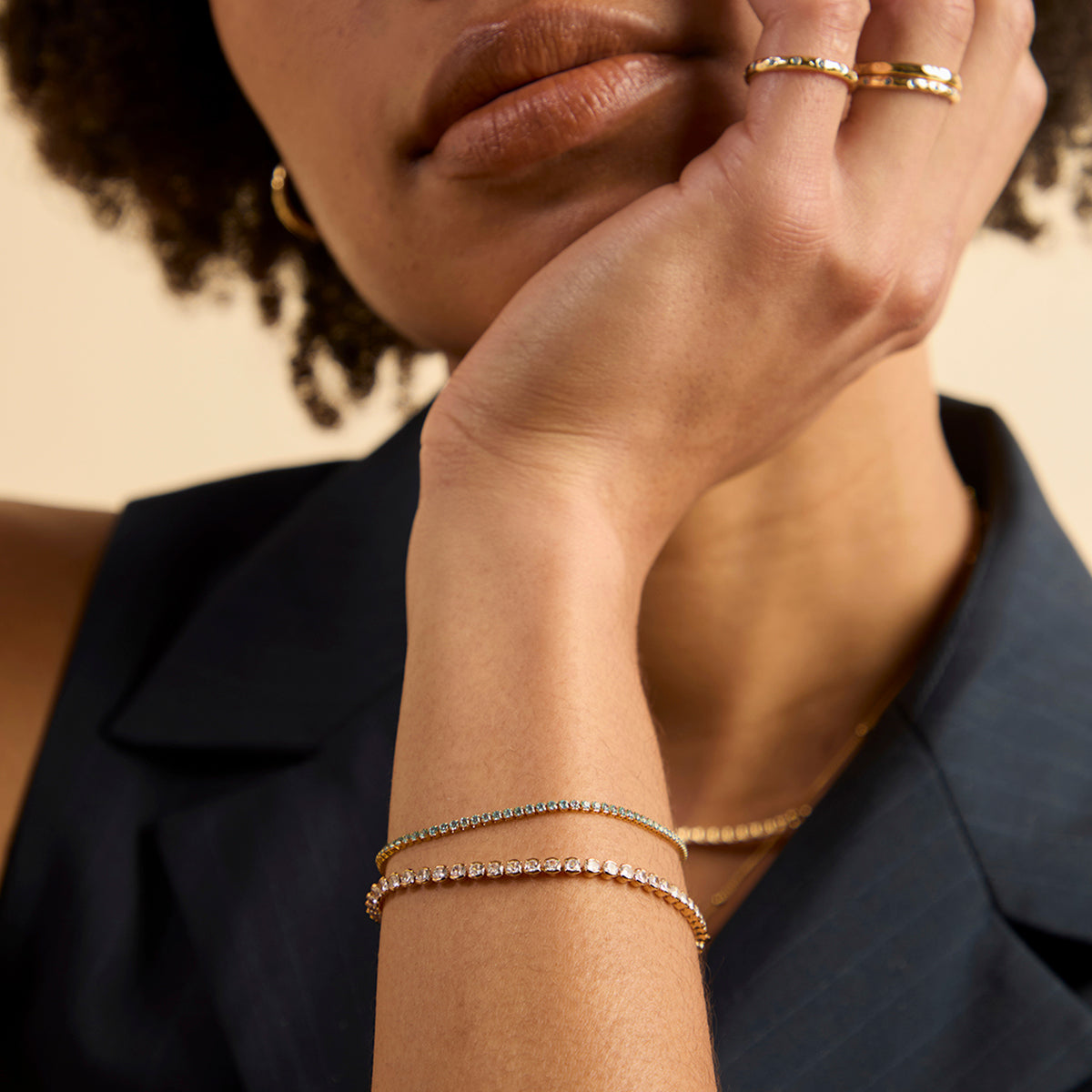 Blue Tennis Bracelet-Astrid & Miyu