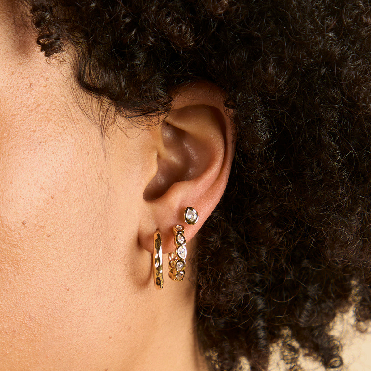 Molten Texture Hoops-Astrid & Miyu